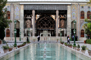 Vista geral do Pal&aacute;cio Golestan em Teer&atilde;