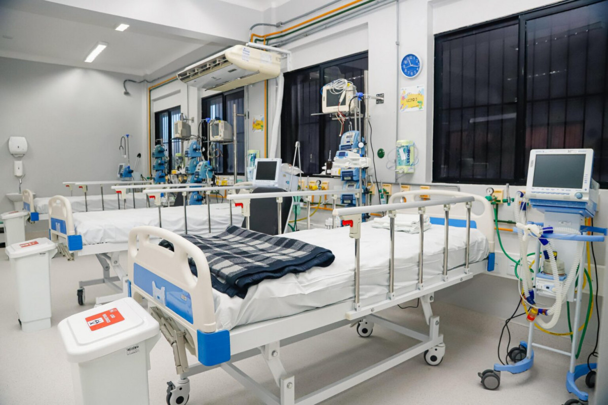 Leitos para atender crianças com Síndrome Respiratória Aguda Grave (SRAG)  (Foto: Divulgação/SES-PE)