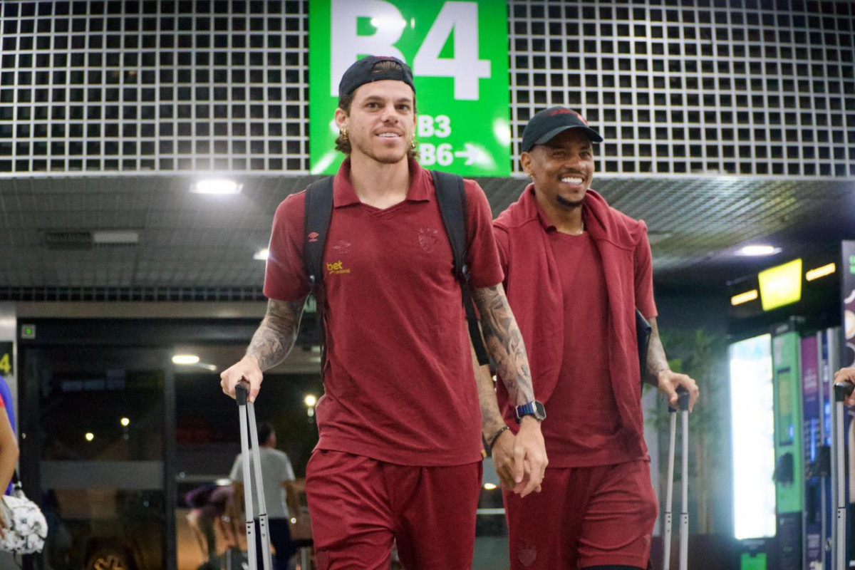 Barletta e Felipinho, ponta e lateral-esquerdo do Sport, respectivamente /Geraldo Rodrigues/Sport