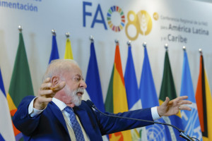 Presidente da Republica Luiz Inacio Lula da Silva durante cerim&ocirc;nia de abertura da 39&ordf; Sess&atilde;o da Confer&ecirc;ncia Regional da FAO para a Am&eacute;rica Latina e o Caribe