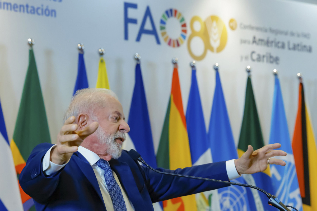 Presidente da Republica Luiz Inacio Lula da Silva durante cerimônia de abertura da 39ª Sessão da Conferência Regional da FAO para a América Latina e o Caribe/ Ricardo Stuckert / PR
