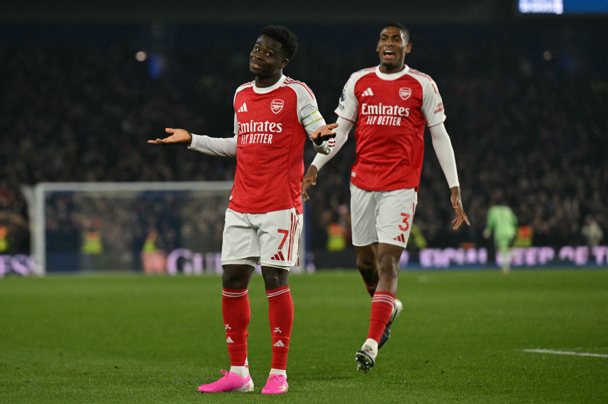 Bukayo Saka, atacante do Arsenal/GLYN KIRK / AFP