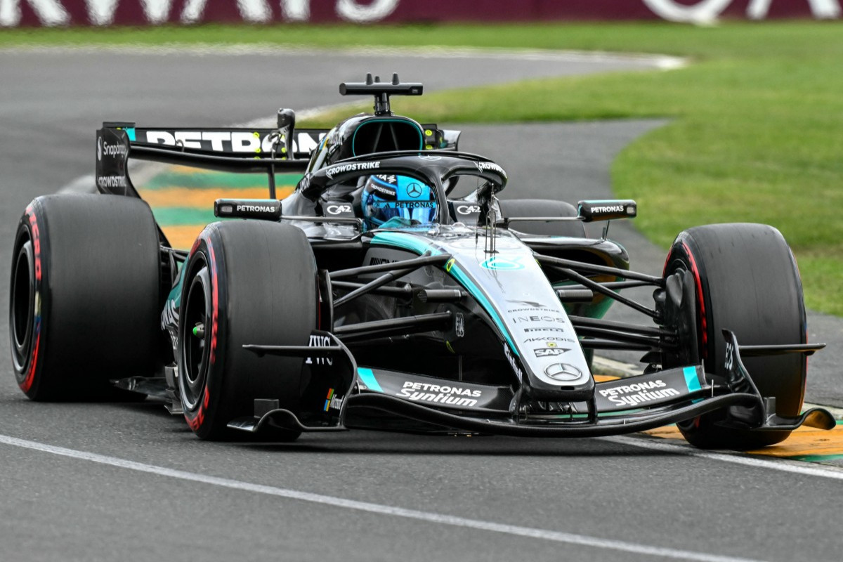 Piloto da Mercedes, George Russell / Paul Crock / AFP