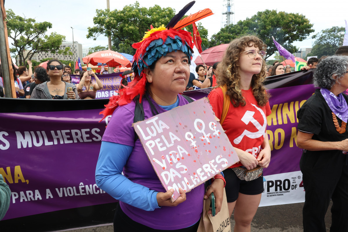 Dia Internacional das Mulheres em Brasília. /Foto: Lula Marques/Agência Brasil