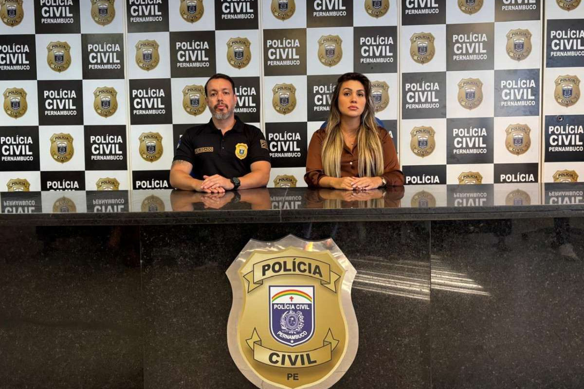 Delegado Vitor Freitas, titular da 2ª DPRN, e a Delgada Gabrielle Nishida, gestora do Denarc/Foto: Divulgação/PCPE