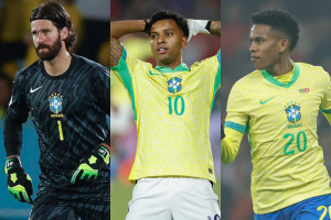Convoca&ccedil;&atilde;o da Sele&ccedil;&atilde;o Brasileira les&otilde;es de Rodrygo, Est&ecirc;v&atilde;o e astros preocupam Ancelotti para a Copa 2026. 