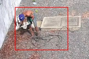 Homem furta fios da Neoenergia no Recife