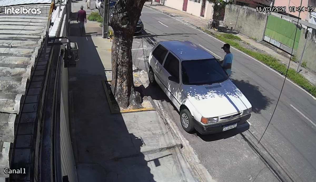 Criminoso furta carro na Zona Norte do Recife/Foto: Reprodução/Whatsapp
