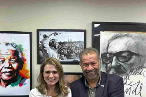 Mar&iacute;lia Arraes e Carlos Lupi