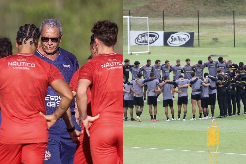 Náutico e Criciúma em treinamentos no CT/Rafael Vieira / CNC e Celso da Luz | CEC