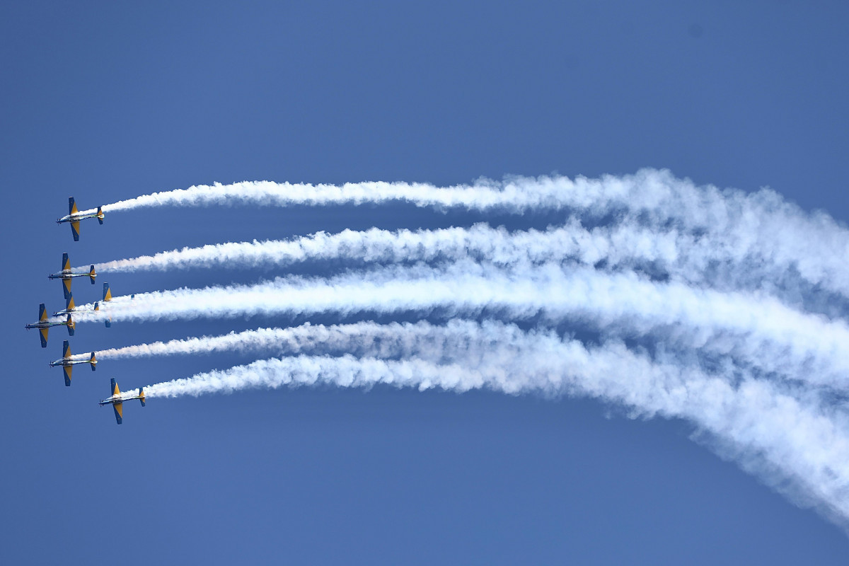 Apresentação da Esquadrilha da Fumaça/Foto: Hélia Scheppa/ArquivoPCR