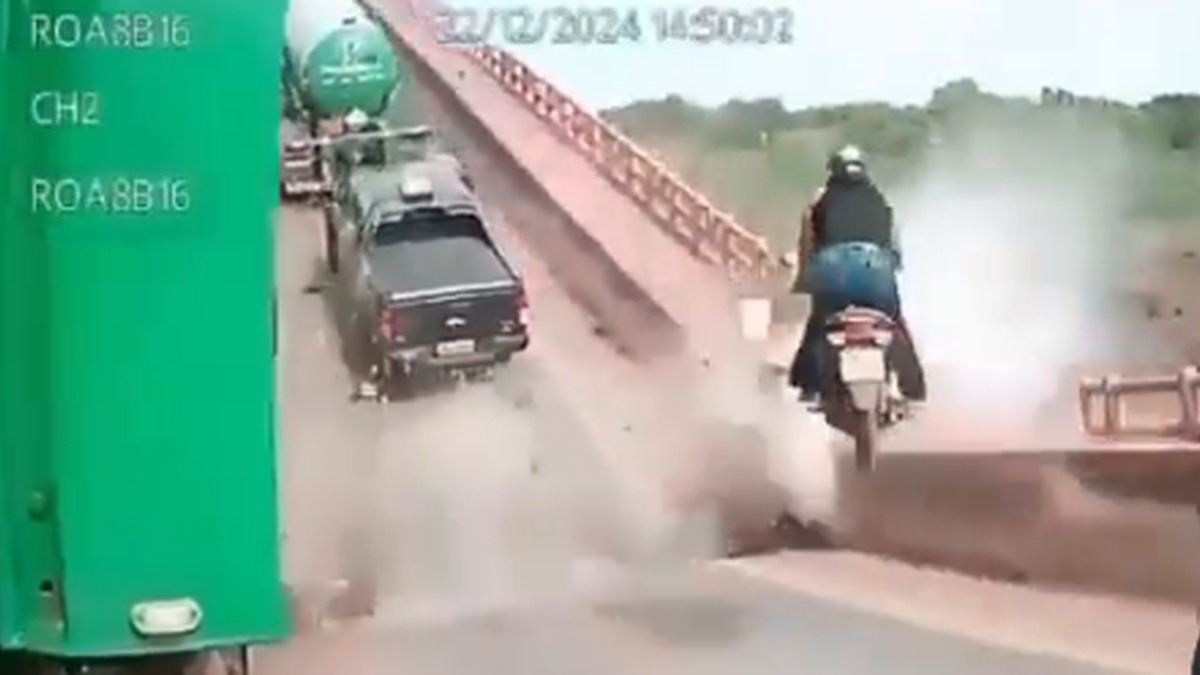 Ponte ficava entre os municípios de Estreito (MA) e Aguiarnópolis (TO)/Reprodução/Redes sociais