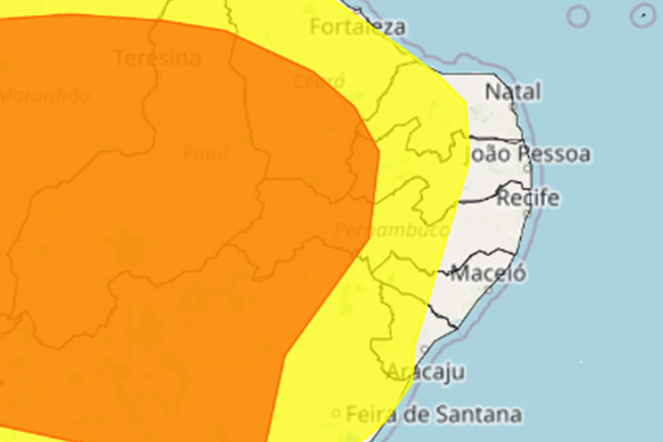 Previsão do Inmet para Pernambuco nesta segunda (23)/REPRODUÇÃO/INMET