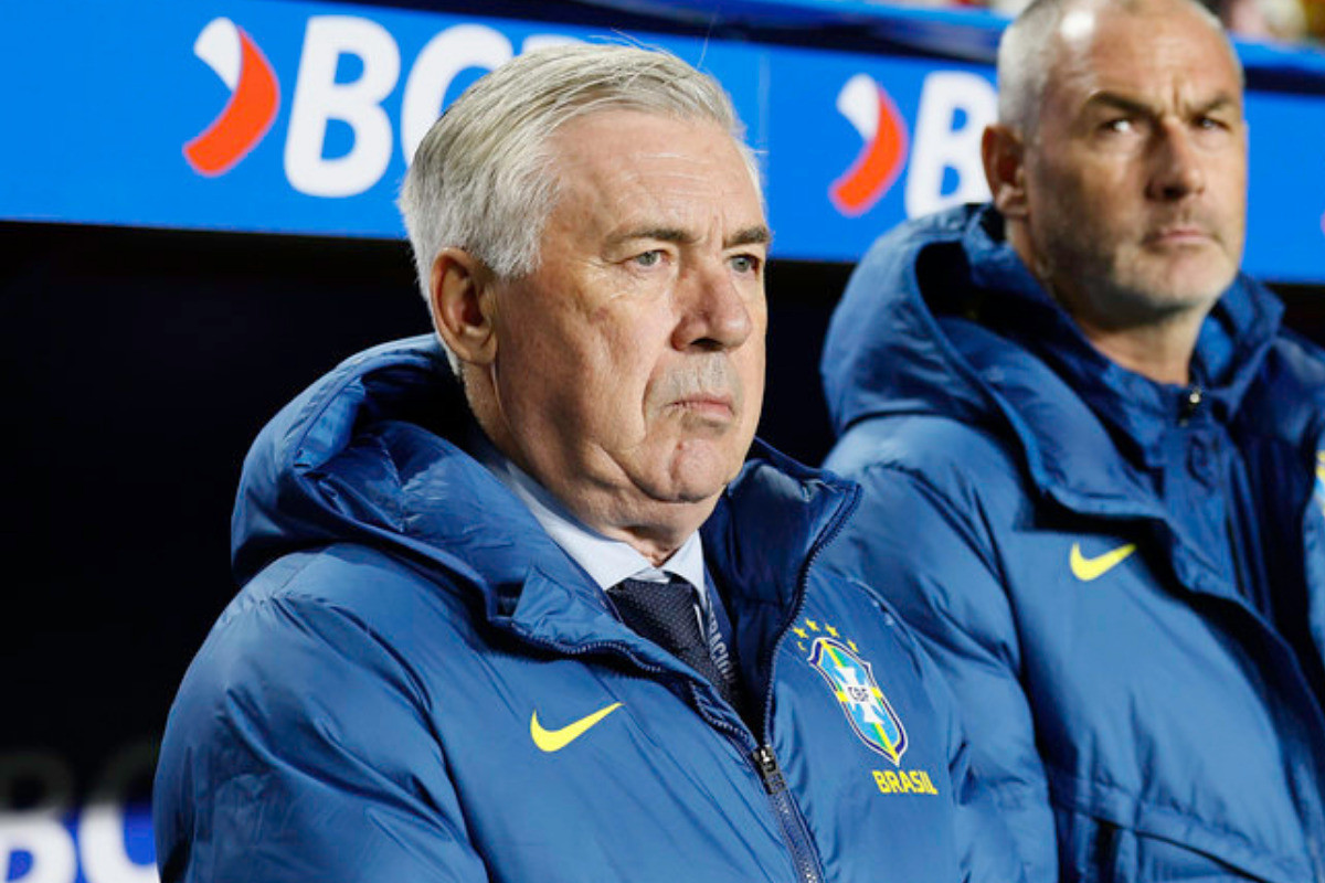 Ancelotti 'confirma' base de 22 nomes para a Copa, indica time titular e diz que sobram 'quatro vagas'./Foto: Rafael Ribeiro/CBF