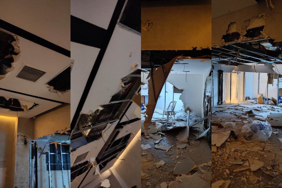 Loja estava com fiação exposta e danos no teto e no piso, segundo advogado/Cortesia