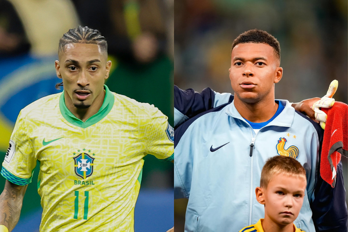 Foto: Rafel Ribeiro/CBF - Reprodução/Instagram via k.mbappe