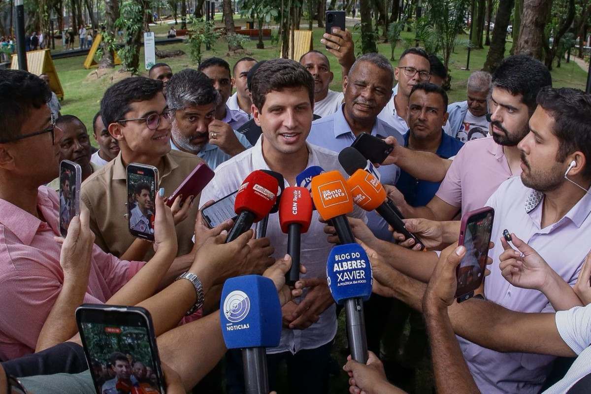 João Campos no Parque da Tamarineira/Rafael Vieria/DP fotos