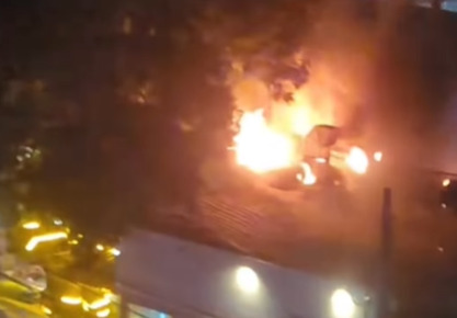 Princípio de incêndio atingiu o Barchef Boteco, em Boa Viagem, na Zona Sul do Recife, nesse sábado (28)/Reprodução/Redes Sociais