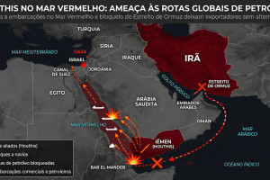 Ataques a embarca&ccedil;&otilde;es no Mar Vermelho e bloqueio do Estreito de Ormuz deixa exportadores de petr&oacute;leo sem alternativa  