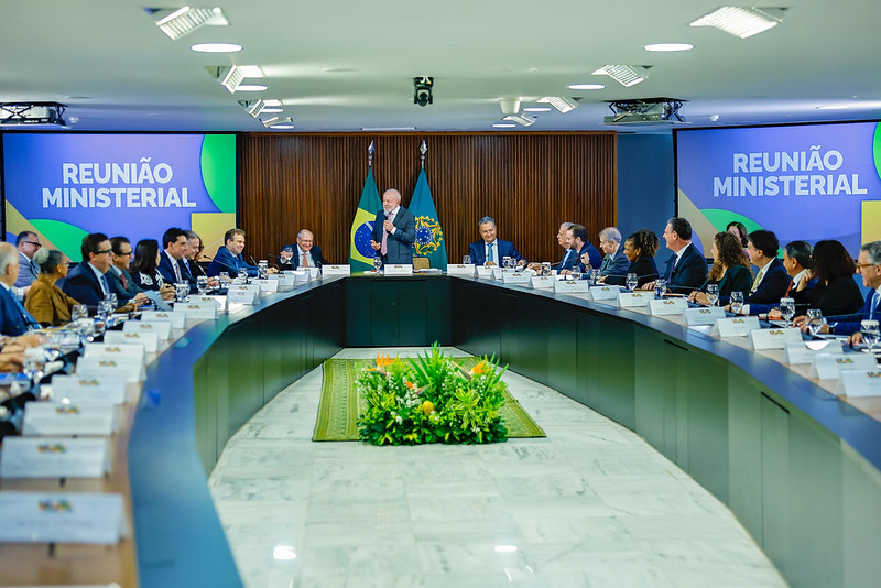 Reunião ministerial realizada nesta terça-feira (31)/Ricardo Stuckert/PR