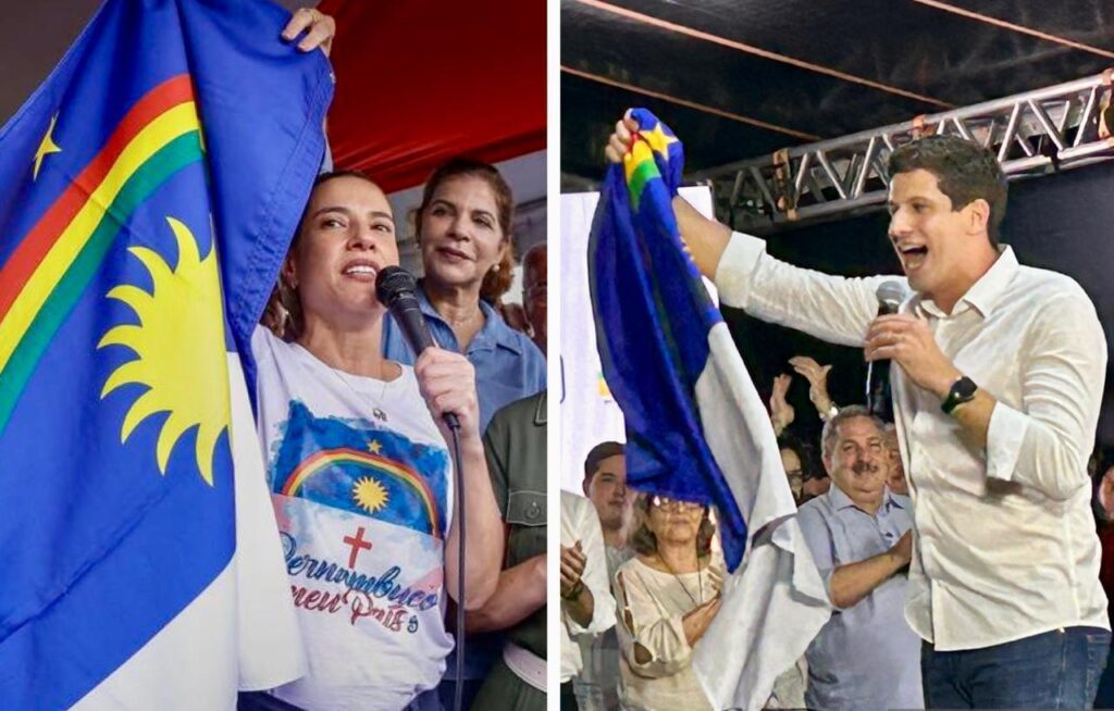 Raquel Lyra (PSD) e João Campos (PSB)/Foto: Reprodução/Blog Dantas Barreto