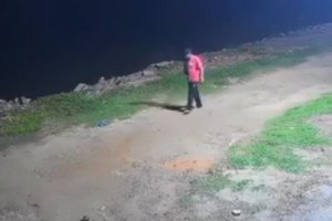 C&acirc;meras de seguran&ccedil;a registraram o suspeito logo ap&oacute;s o crime