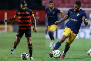 Yago Felipe, meio-campista do Sport e David Junio, lateral do Retr&ocirc;