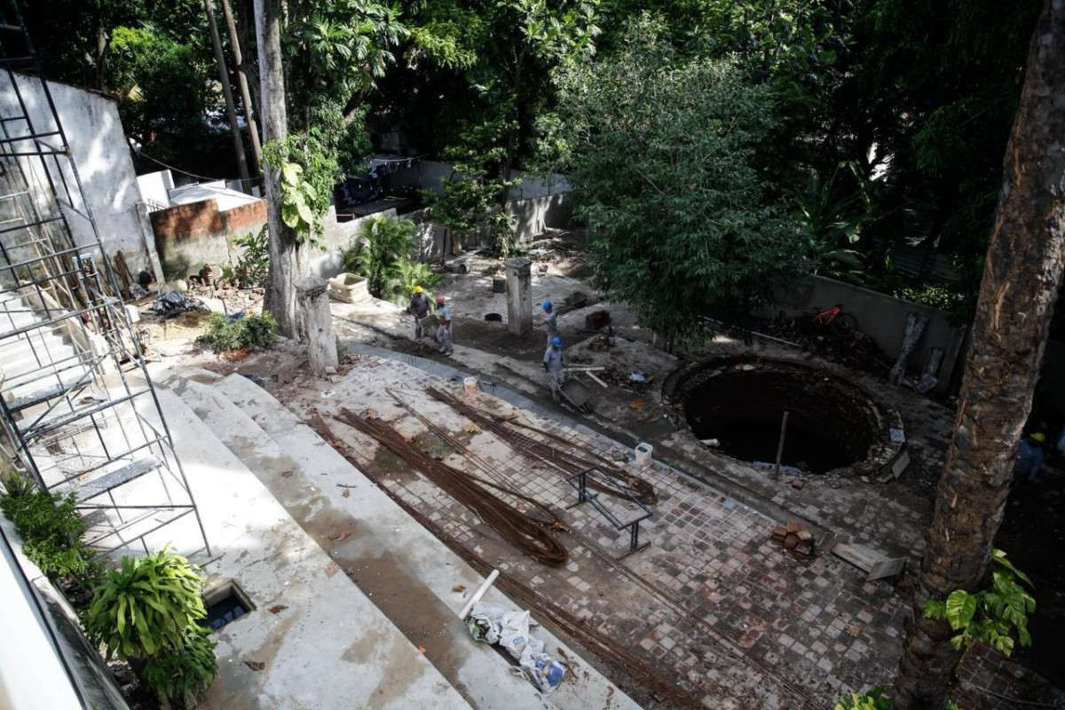 Área aberta localizada na parte de trás do museu contará com anfiteatro (Marina Torres/DP)