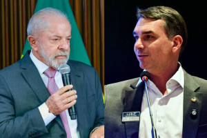 Lula e Fl&aacute;vio Bolsonaro