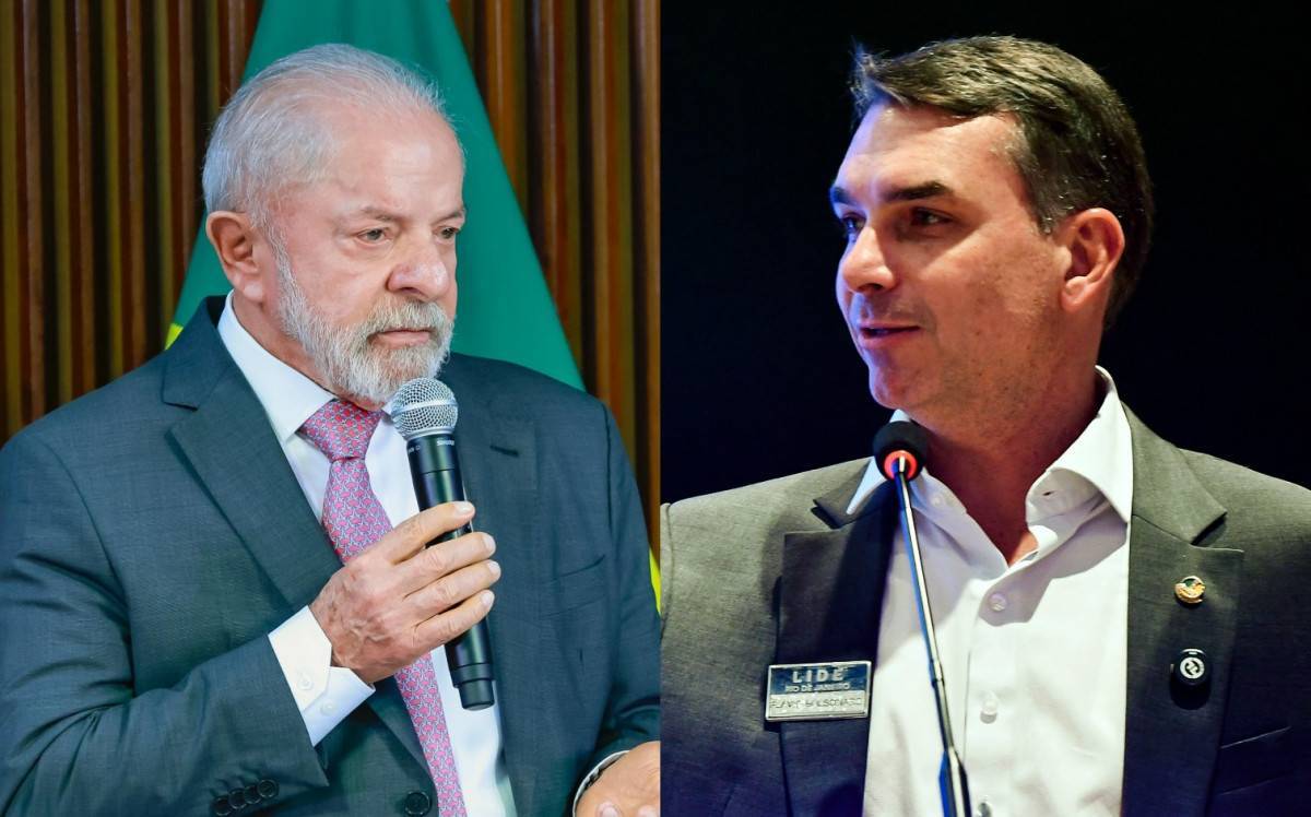 Lula e Flávio Bolsonaro/Ricardo Stuckert/PR e DanielRamalho/AFP