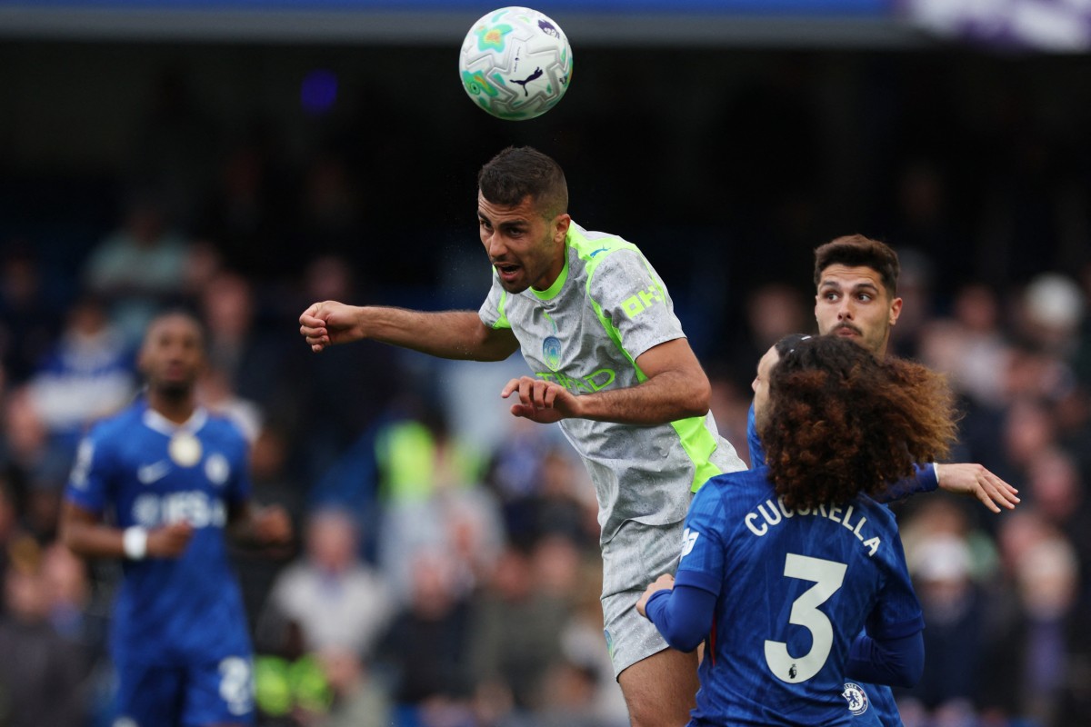 Rodri, volante do Manchester City/ADRIAN DENNIS / AFP