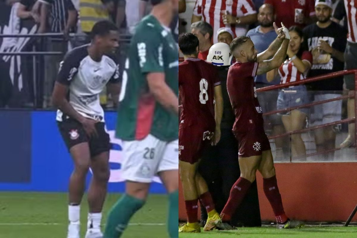 Andr&eacute;, volante do Corinthians, e Paulo S&eacute;rgio, atacante do N&aacute;utico/Reprodu&ccedil;&atilde;o/Premiere e FPF