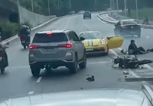 Sinistro de trânsito na Via Mangue aconteceu nesta segunda (13)/Reprodução de vídeo