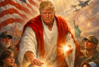 A imagem gerada por IA foi publicada na noite de domingo (12) e retirada nesta segunda-feira (13)

/Reprodução