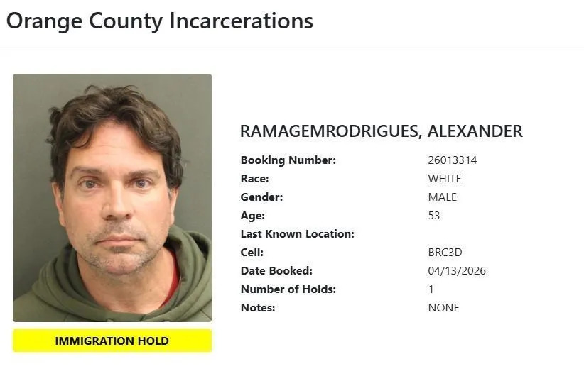 Foto do ex-deputado e ex-diretor da Abin Alexandre Ramagem após ter sido preso pelo ICE/Divulgação/Governo dos Estados Unidos