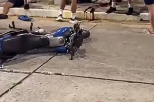 Mulher morreu no local do acidente