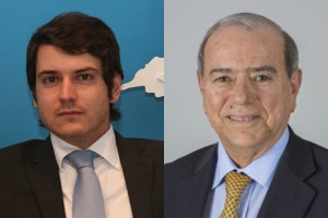 Leonardo Dias e Rom&aacute;rio Dias, seu pai