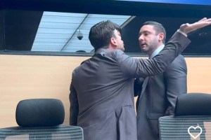 O vereador Eduardo Moura (NOVO) e o deputado estadual Romero Albuquerque (PSB) protagonizam discuss&atilde;o