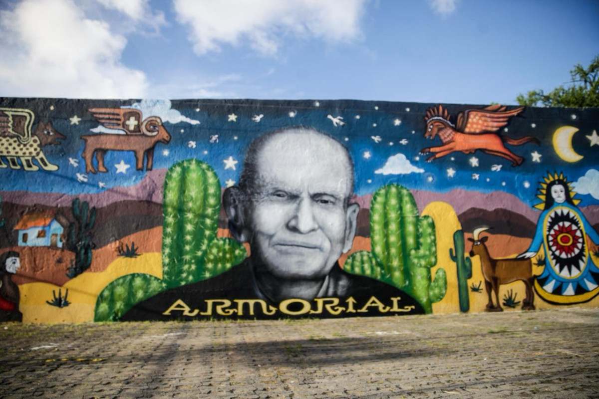 Mural está localizado no Compaz Ariano Suassuna/Foto: Marina Torres/DP Foto