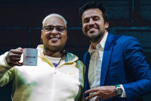 Pablo Marçal, do União Brasil, ao lado do MC Ryan SP durante a campanha eleitoral de 2024, quando o ex-coach disputou a Prefeitura de São Paulo/Reprodução/Redes sociais 