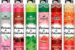 Linha de 'perfumes &iacute;ntimos' da Apinil Cosm&eacute;ticos, pro&iacute;bida pela Anvisa.