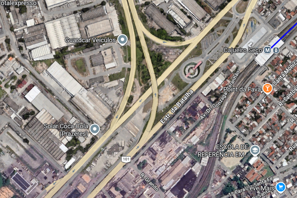 Viaduto da BR-101, em Jaboatão, será interditado para obras/REPRODUÇÃO/GOOGLE STREET VIEW