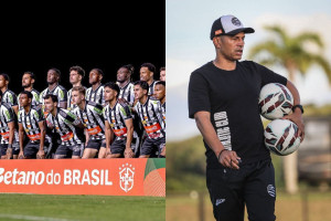 Elenco do Athletic e t&eacute;cnico Alex de Souza