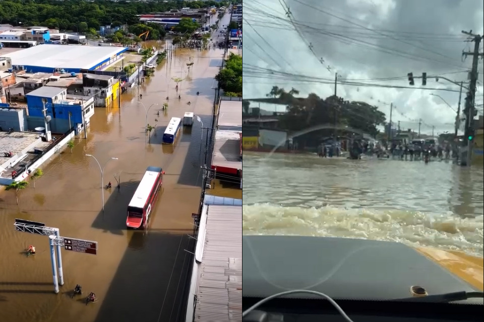 Av. Recife e Av. Dois Rios, no Recife/Fotos: Reprodução/Instagram @cuca.drone e cortesia