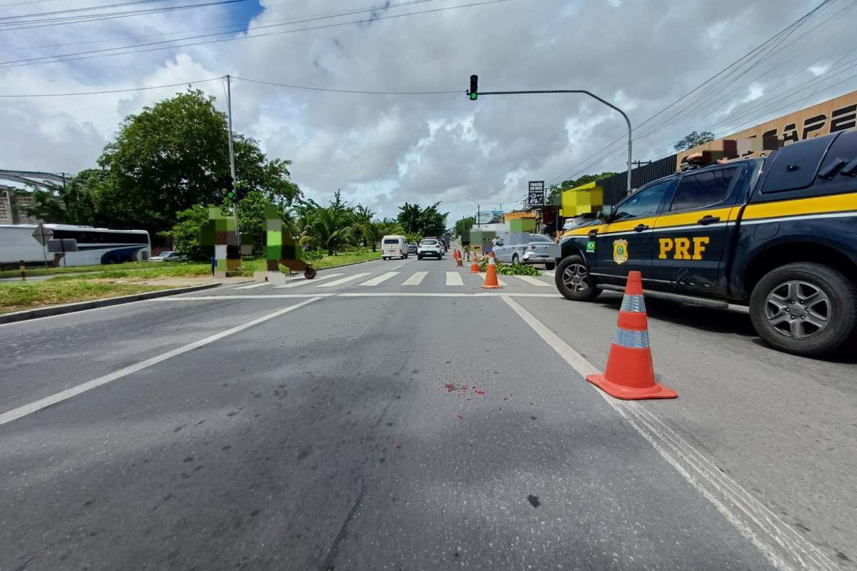 O acidente ocorreu em Igarassu e mobilizou helicóptero da PRF/Polícia Rodoviária Federal/Divulgação