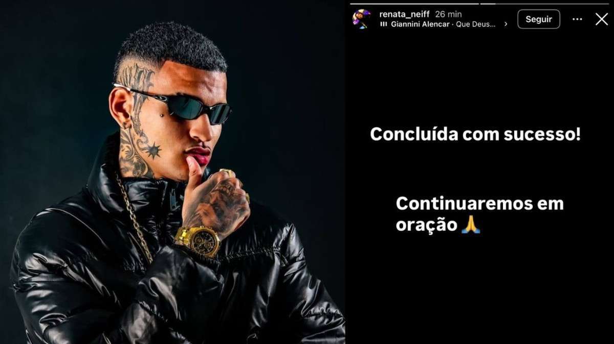 Irmã de Neiff atualiza estado de saúde do cantor após cirurgia/Reprodução/Redes Sociais