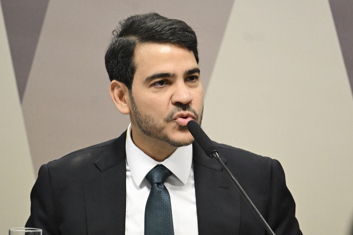 Jorge Messias.durante sabatina no Senado/Edilson Rodrigues/Agência Senado