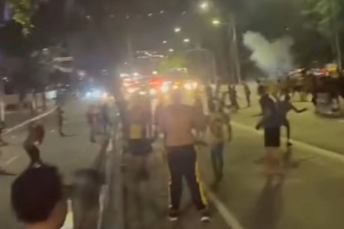 Torcidas Organizadas de Sport e Ceará brigaram após jogo na Ilha do Retiro/Reprodução/Redes Sociais