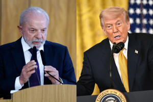 Lula (PT) chegou, na tarde desta quinta-feira (7), &agrave; Casa Branca, em Washington, para o seu encontro com o presidente dos Estados Unidos, Donald Trump