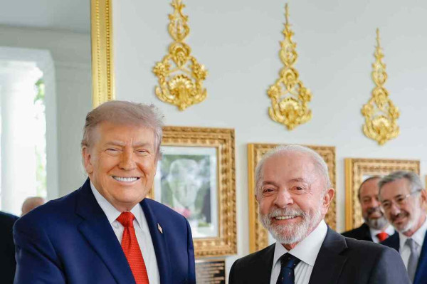 Presidente da República, Luiz Inácio Lula da Silva, durante encontro com o Presidente dos Estados Unidos, Donald Trump/Ricardo Stuckert/PR